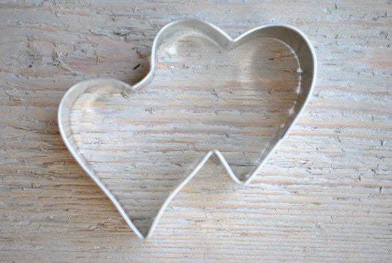 Double Heart Wedding Favor Valentine Cookie Cutter 3 3 4 Inch