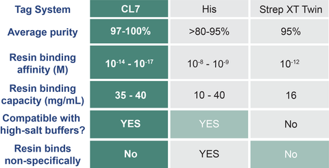 cl7 vs strep tag