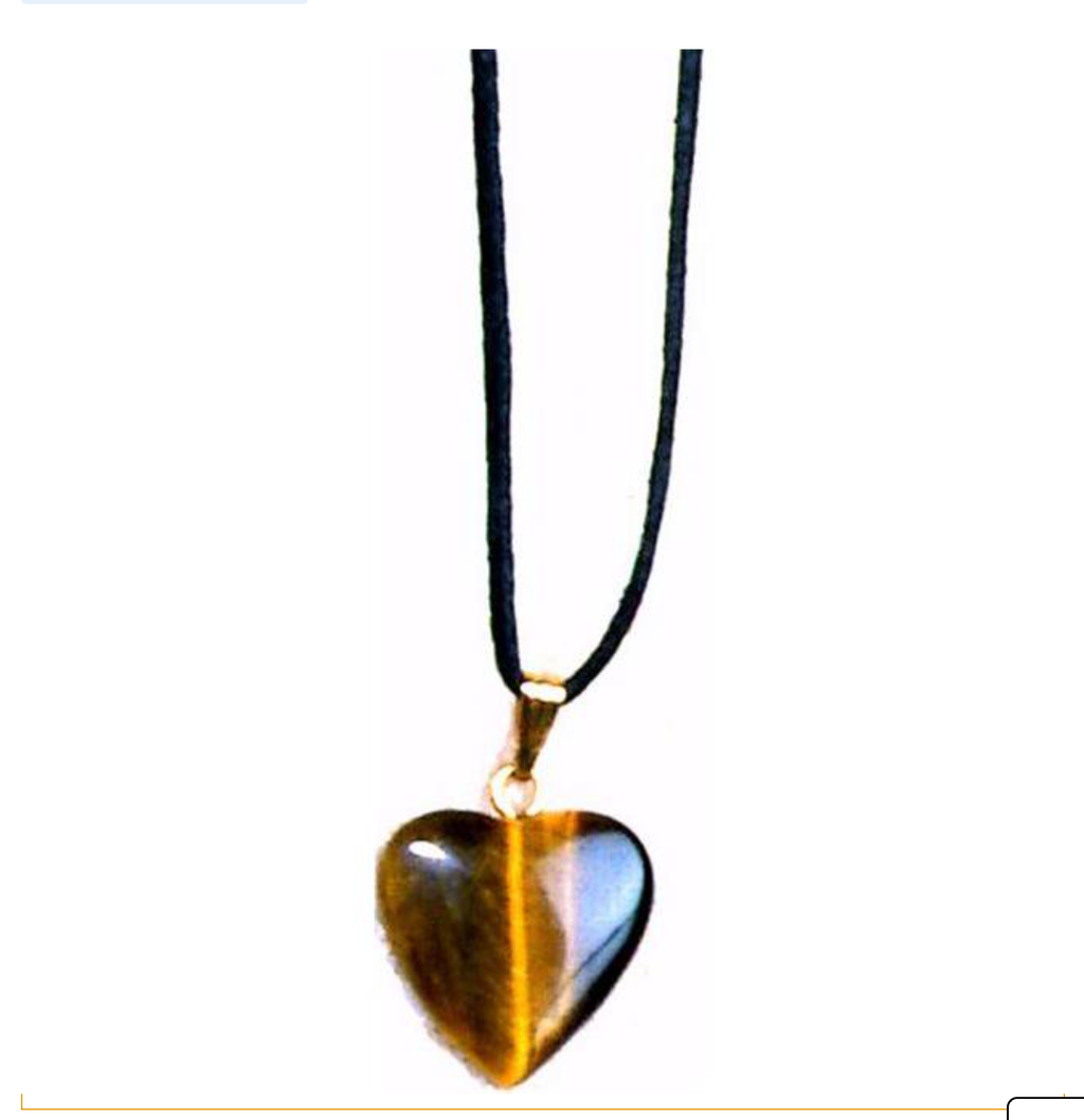 Tiger eye heart pendant necklace