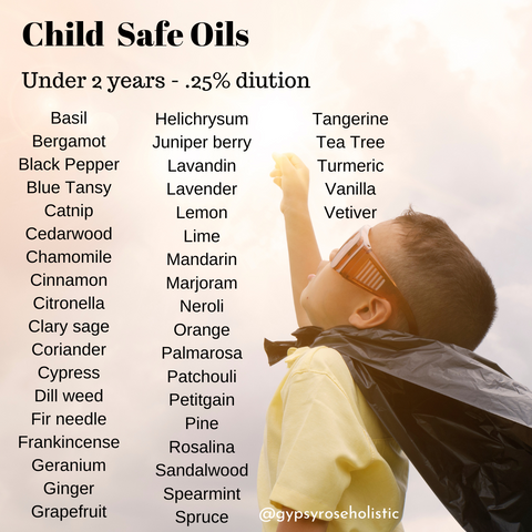 Child safe oils under 2 years old