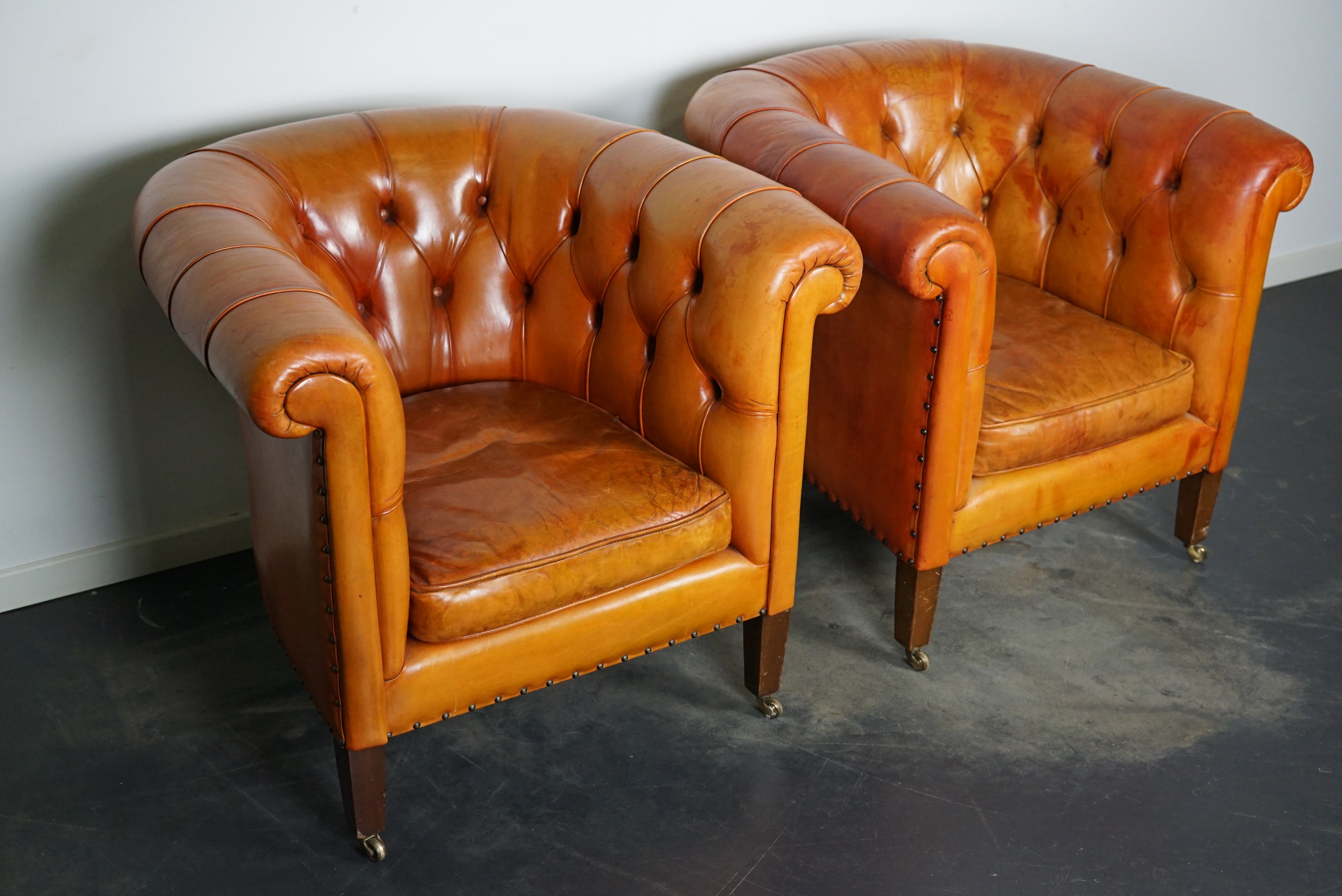 leather club chair set