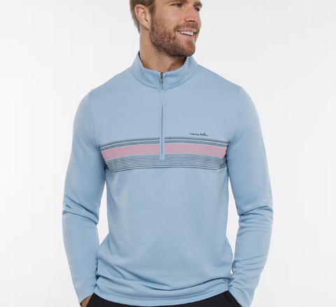 Striped Quarter Zip