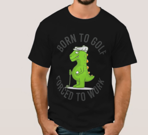 Dinosaur Golfer Tee Shirt