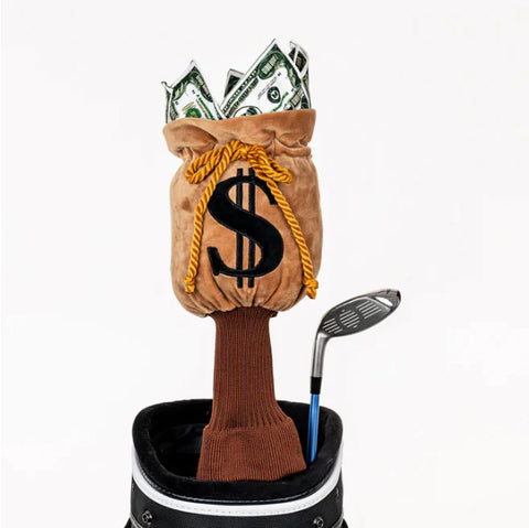 funny money bags golf head cover