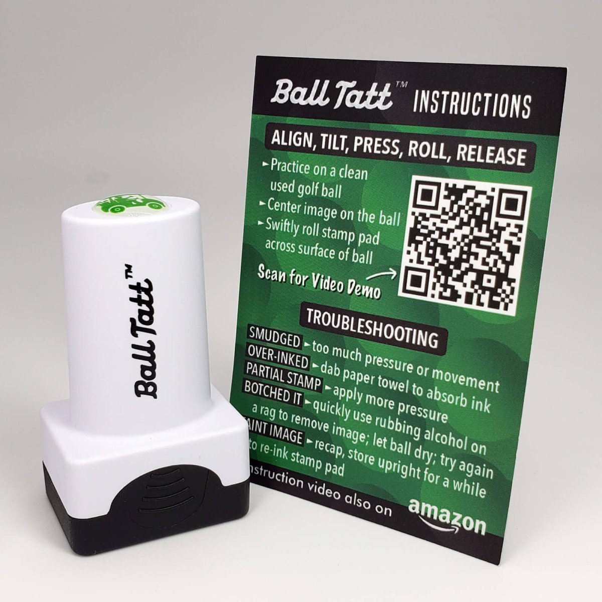 golf cart ball tatt stamper instructions
