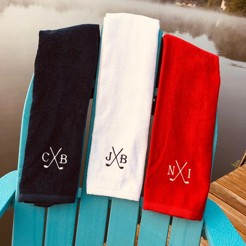 Embroidered Golf Towel With Initials