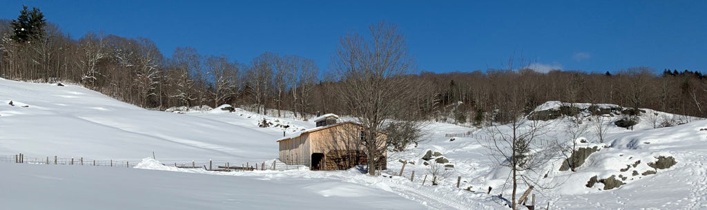 The Vermont maple syrup sugarhouse at the Howards' Family Farm in Braintree Vermont 