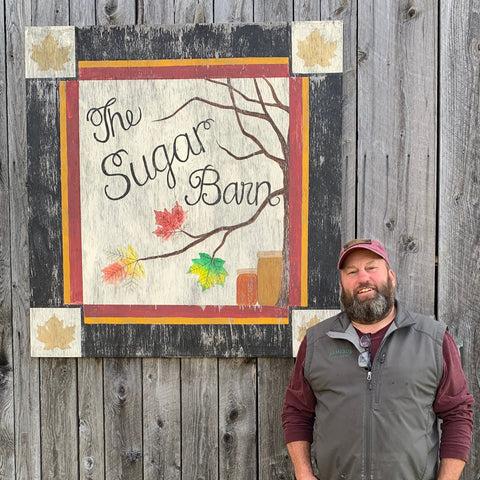 Scott Blanchard at his Sugar Barn maple syrup sugarhouse