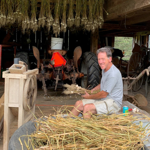 the garlic harvest at Sunnybrook Farm in Sharon, Vermont