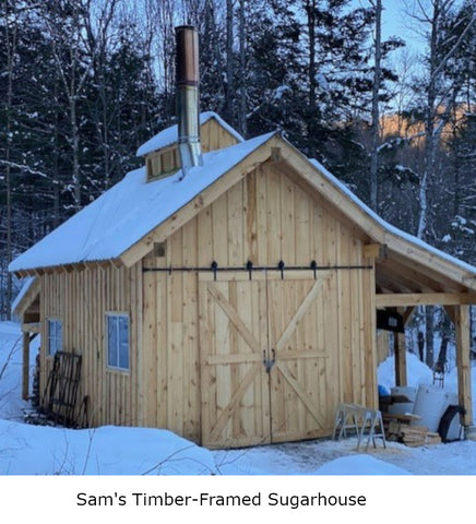 The Vermont maple syrup sugarhouse at Hermit Woods Maple in Sharon Vermont