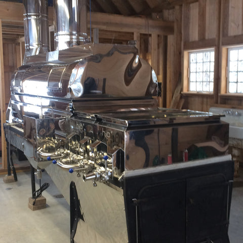 maple syrup evaporators are used to boil the water out of the sap