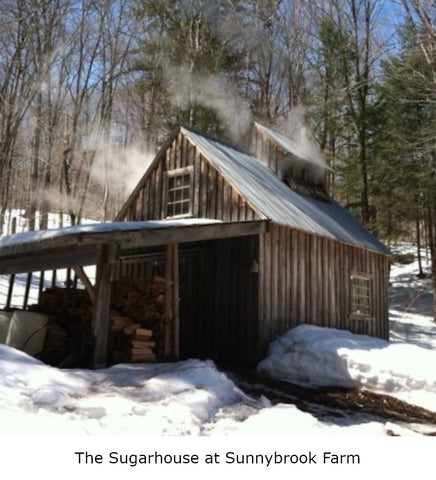 The Vermont maple syrup sugarhouse at Sunnybrook Farm in Sharon Vermont