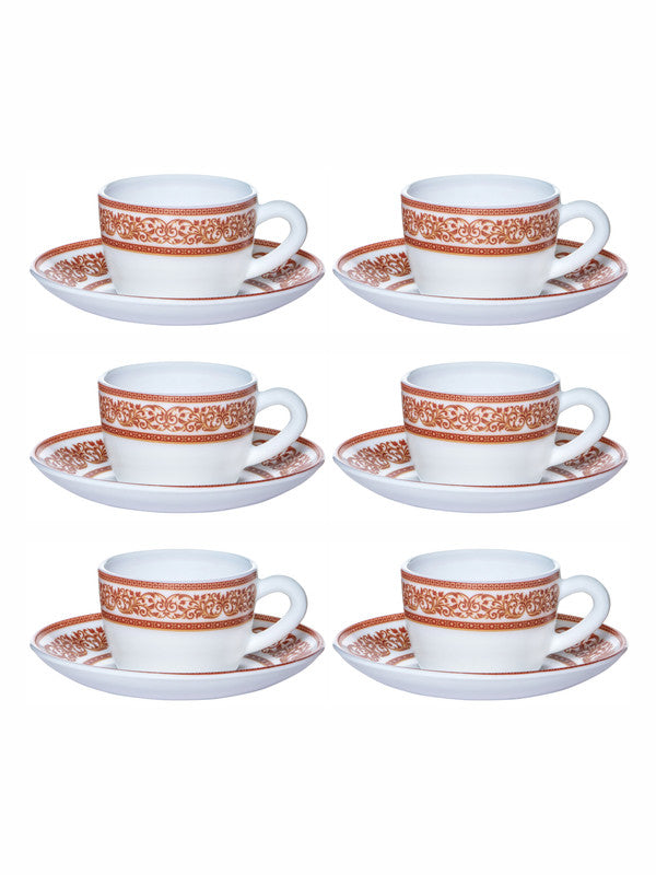 Buy Cello Opalware Tea/Coffee Cup Saucer (set of 12pcs) 130ml Online at  Best Prices in India - JioMart.