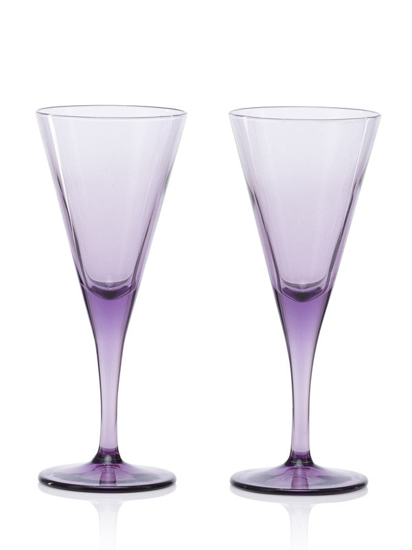 Pair of Purple Stem Martini Glasses - Set of 2 Libbey Domaine