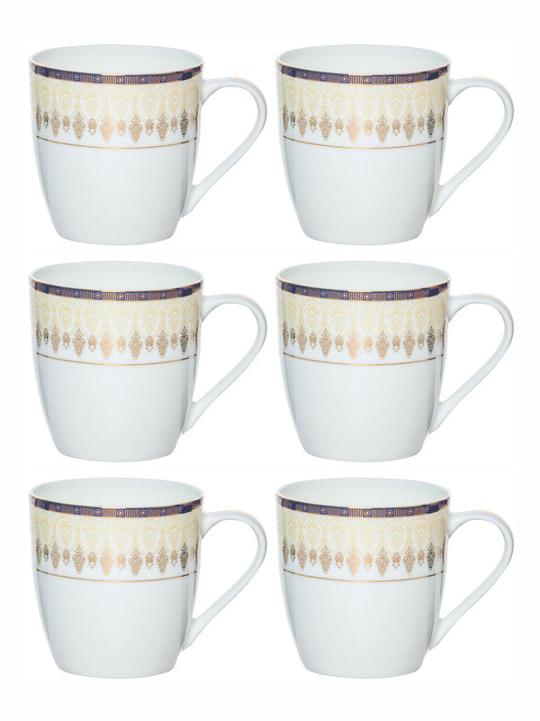 Sonaki Bone China Coffee/Tea Mugs with Gold Print (Set of 6pcs) – GOOD HOMES