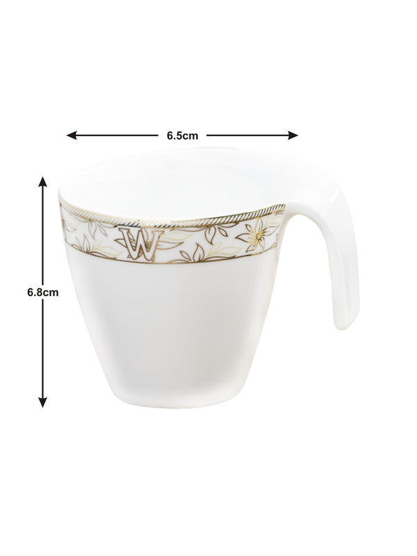 Porcelain Tea Cups/Coffee Mugs with Real Gold Design (Set of 6 mugs) WG-3106-7055G