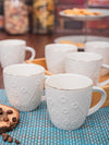 Porcelain Tea Cups/Coffee Mugs (Set of 6pcs)