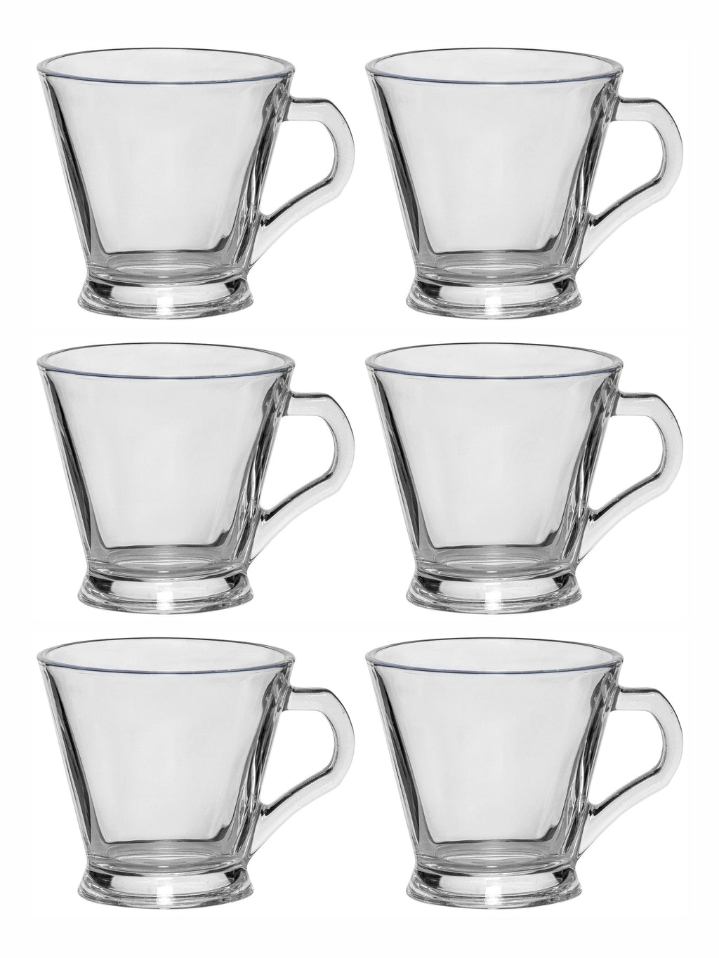 Glass Tea & Coffee Mug (Set of 6pcs) – GOOD HOMES