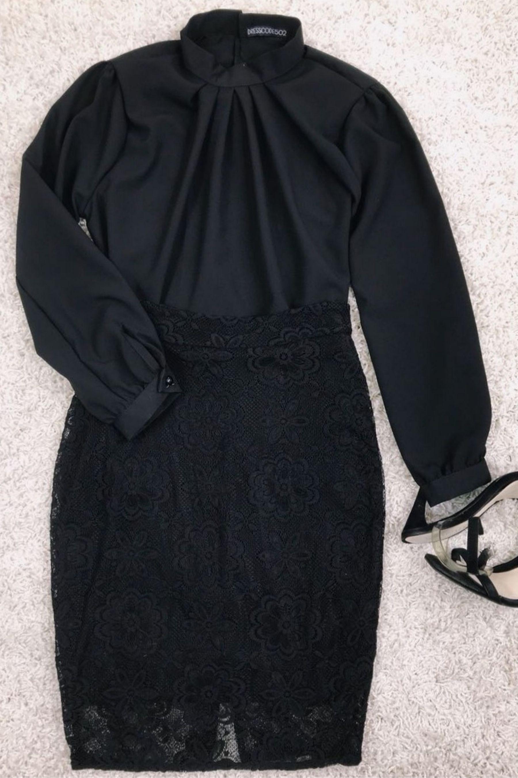Blusa Negra Cuello - Dresscode502