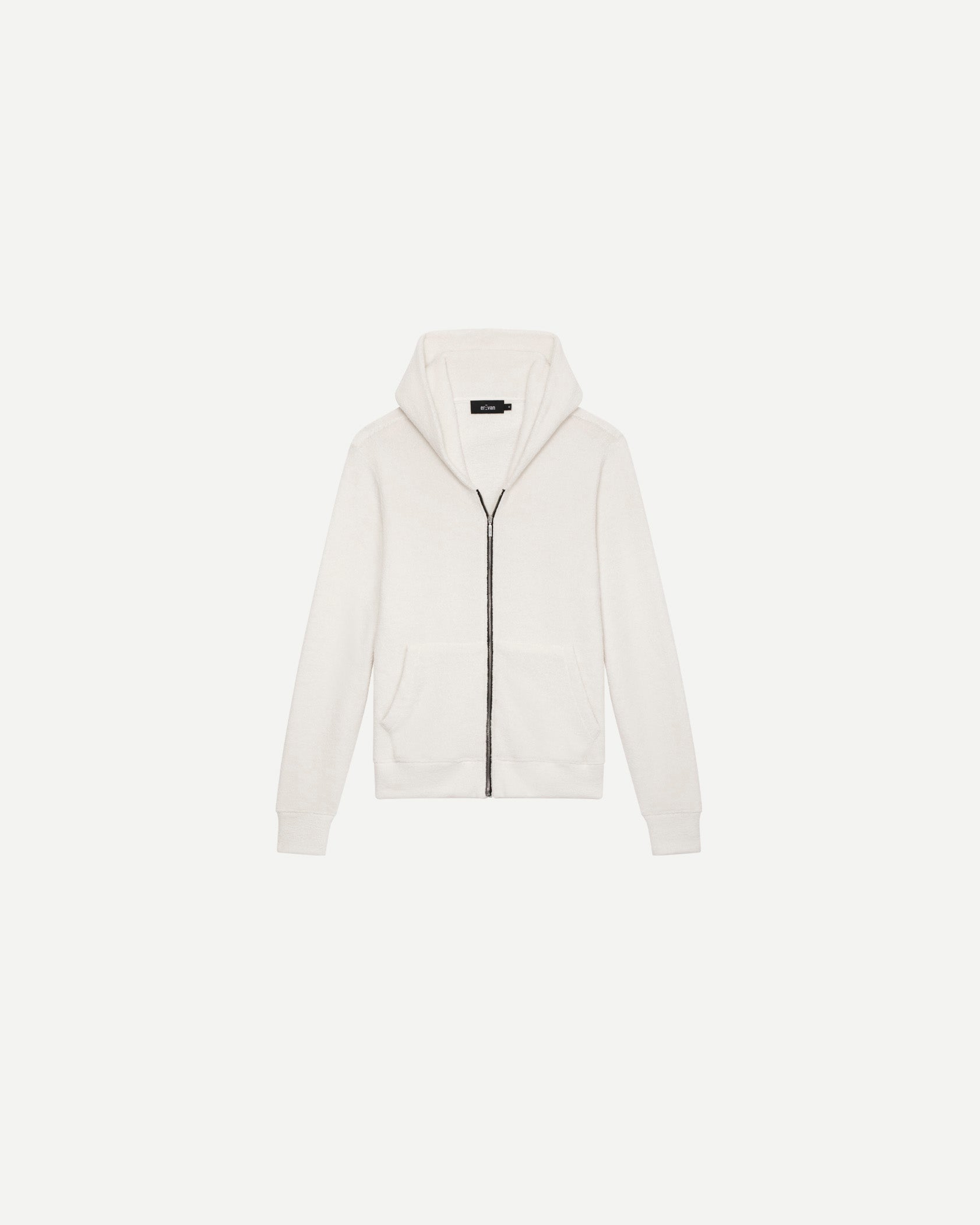 EREVAN BRAND - EREVANOFFICIEL - EREVAN VETEMENTS - EREVAN SAINT-TROPEZ - EREVAN - ZIPPED HOODIE SWEATSHIRT - MERINOS - BLANC - EREVAN STORE