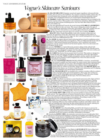 Vegan Skincare Set by Lux Glow Skin Care featured in Vogue UK, February 2021