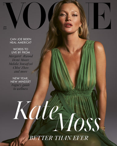 Kate Moss Covers the January 2021 Issue of Vogue UK