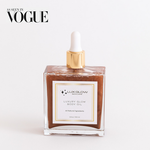 Luxury Glow Bronzing Body Oil Featured in Vogue UK March 2021