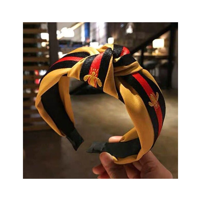 Bee Knotted Satin Headband – The Dressing Room