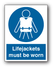 Life jackets must be worn - Direct Signs