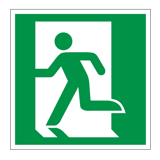Fire Exit Running Man Left - Direct Signs