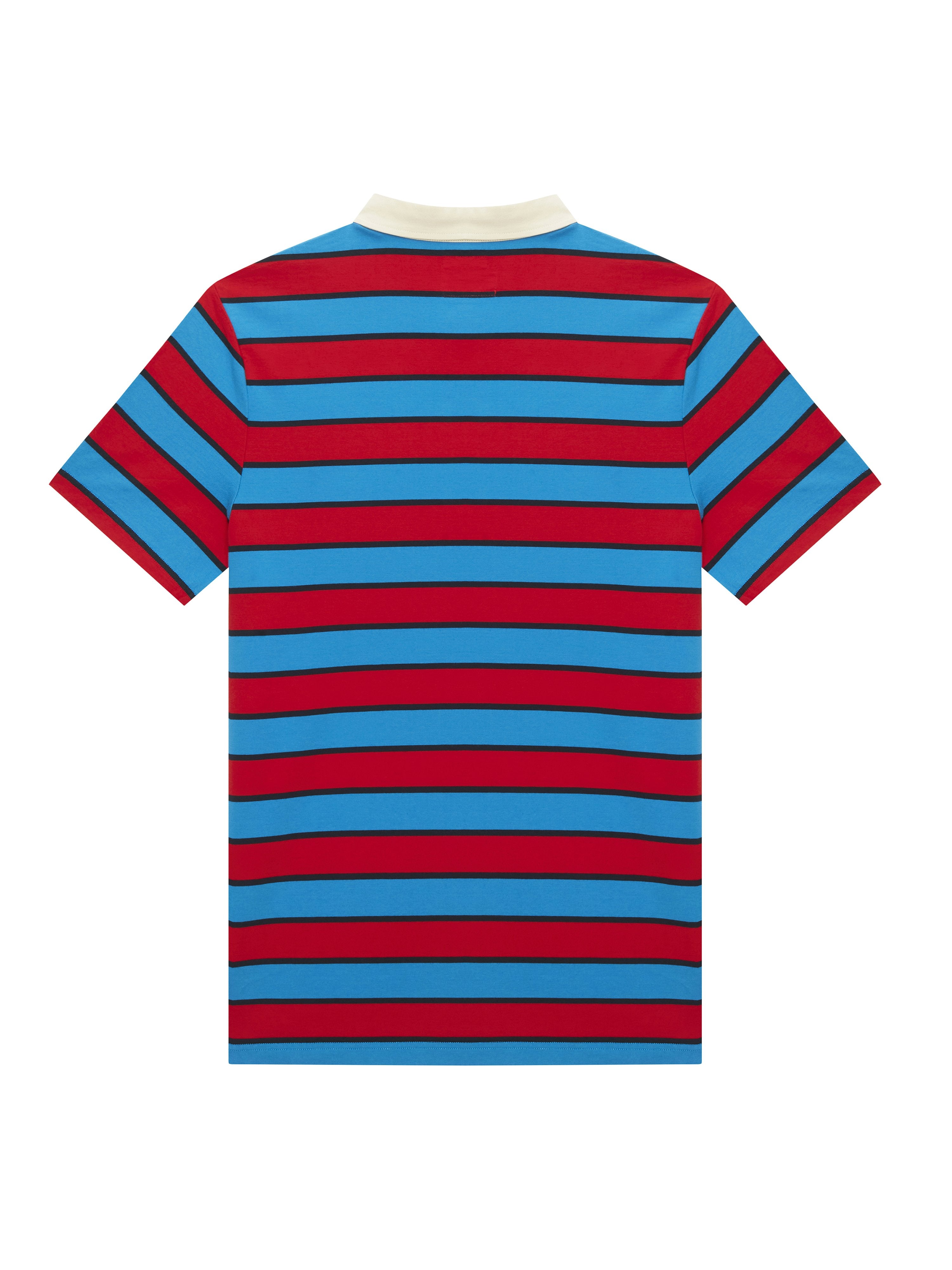 Red and blue striped chest patch polo shirt | Trinity Outlet