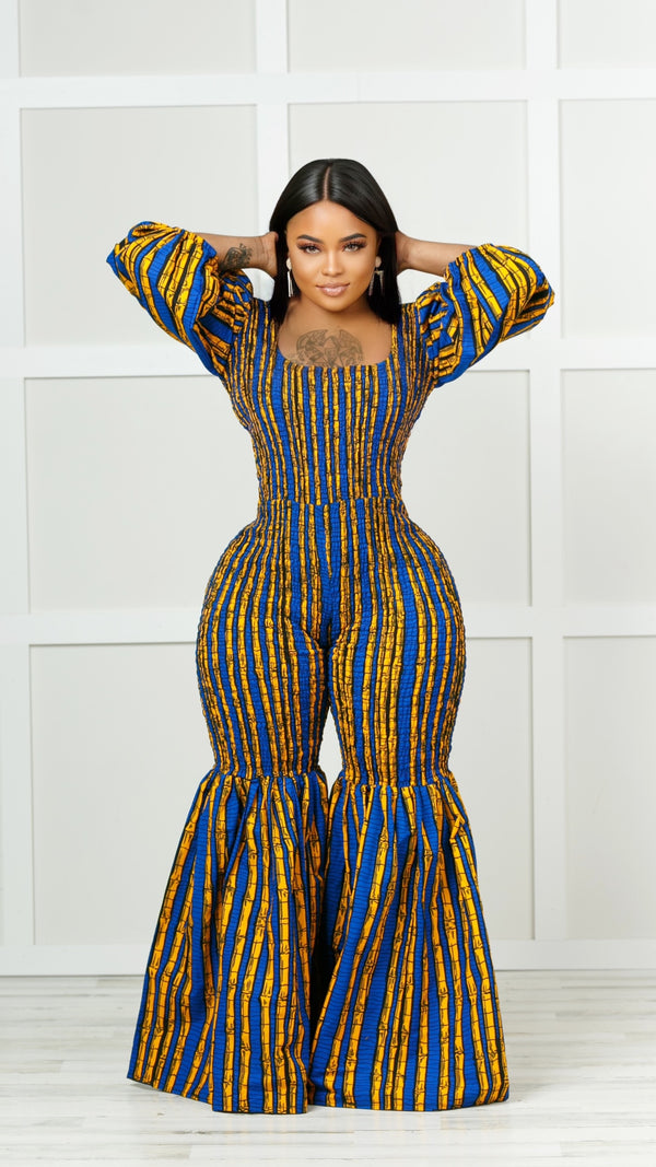 African Print Bright Multi Coloured Jumpsuit - Etsy