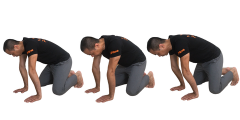 wrist extension stretch with your fingers pointing forward with added circles