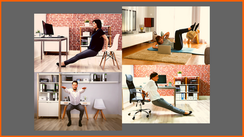 exercising in office, at home or anywhere, full flexibility, freedom and no cost