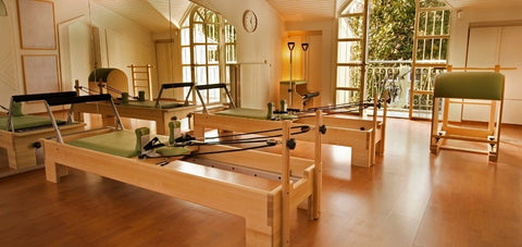 Pilates studio photo with the equipments