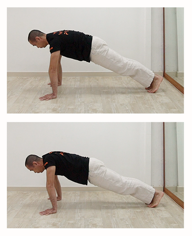 scapular push ups or shoulder blade push up demonstrated by umove calisthenics teacher