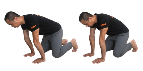 wrist extension stretch rock with fingers pointing forward