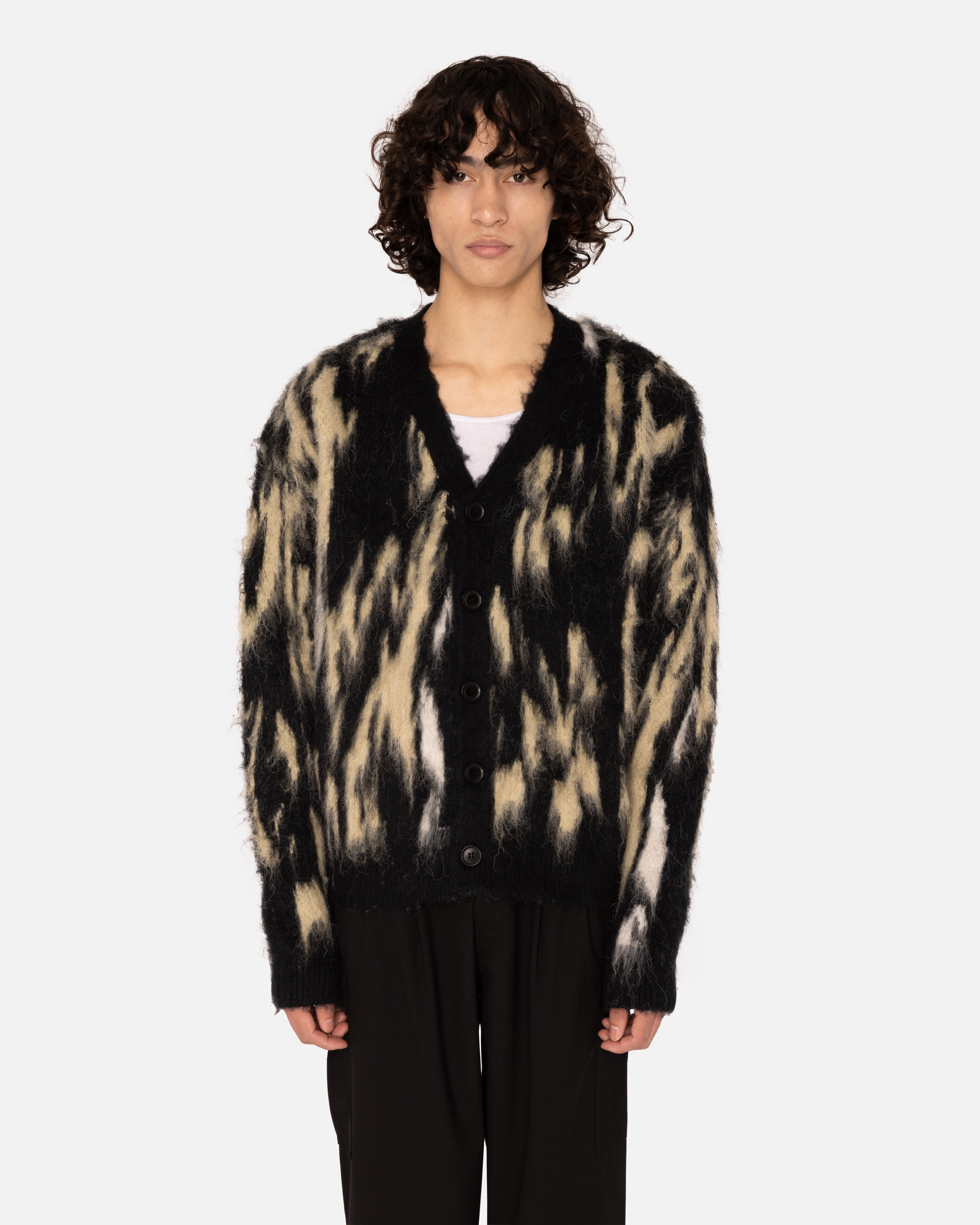 Monochrome 'Still' Shag Cardigan | No Maintenance