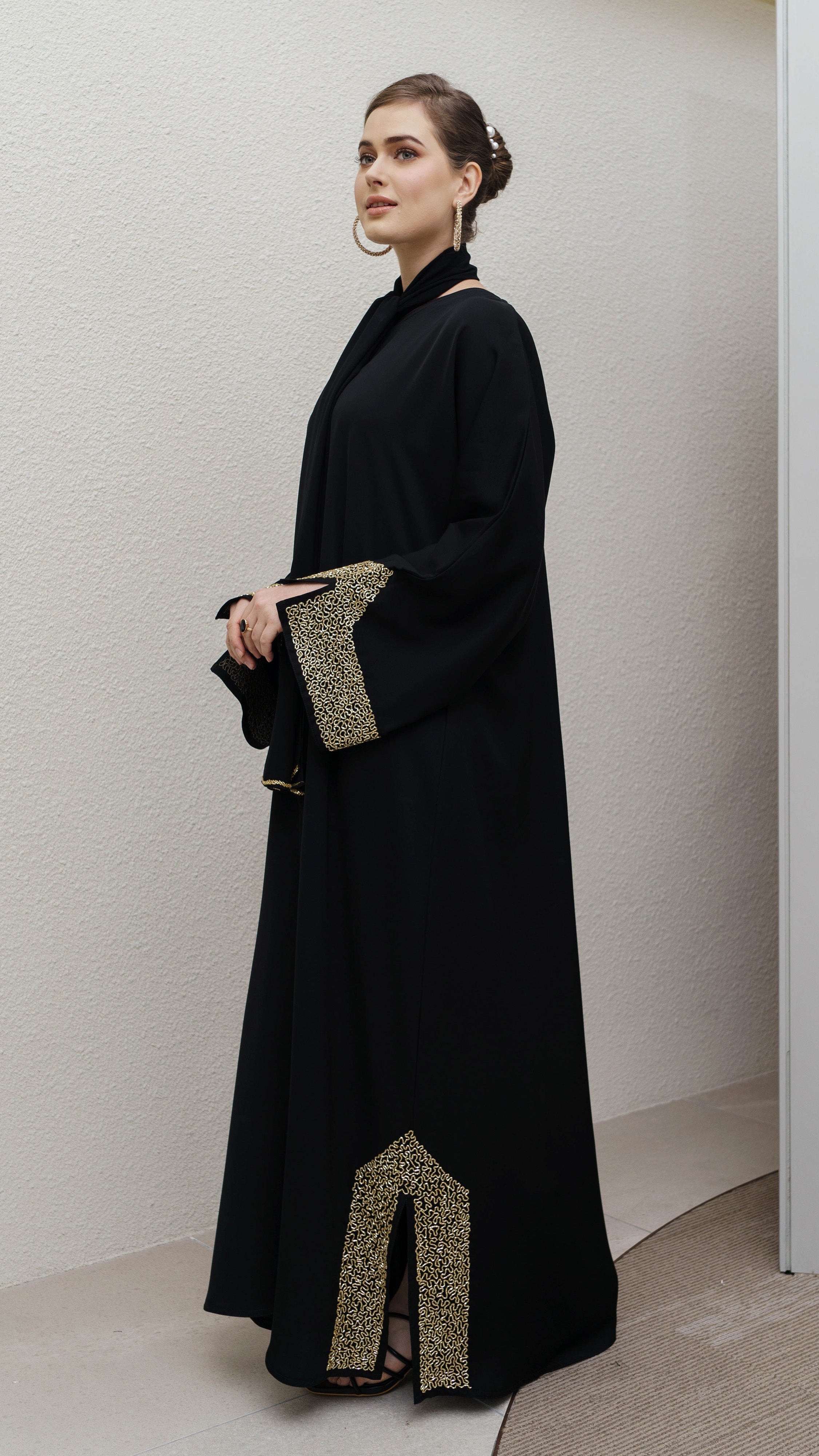 Madha Gold Abaya | Fustaann