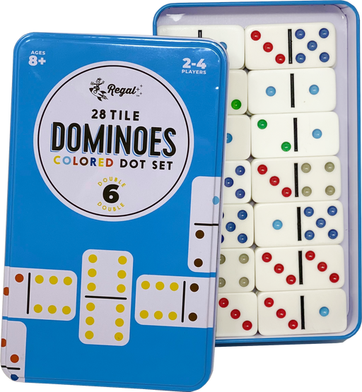 Homesen Conjunto de seis dominós duplos de entretenimento jogo recreativo  de viagem brinquedo dominó pontos pretos