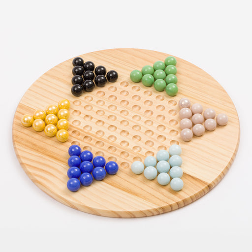 RNK Gaming Mancala Board Game with Folding Wooden Board and Colorful Glass Beads