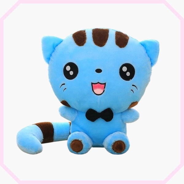 peluche chat bleu