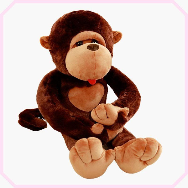 singe peluche geant