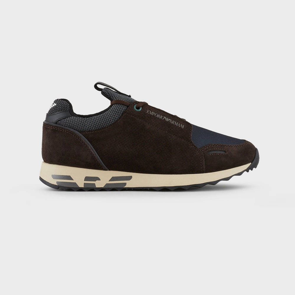 Lace Sneaker Brown & Navy - Marchesi Menswear