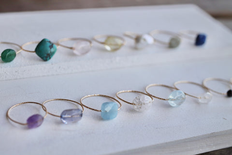 gemstone rings by erijewelry
