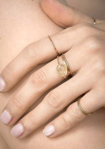Quartz Rings Gold Filled Jewellery 