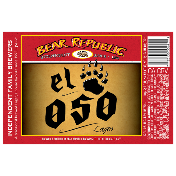 El Oso Lager – Bear Republic Brewing Company