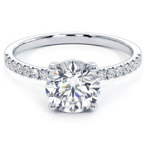 Round Multi Promise Engagment Wedding Moissanite Ring