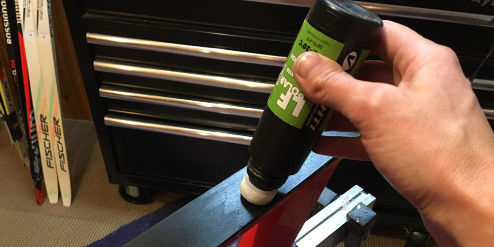 applying liquid glide wax