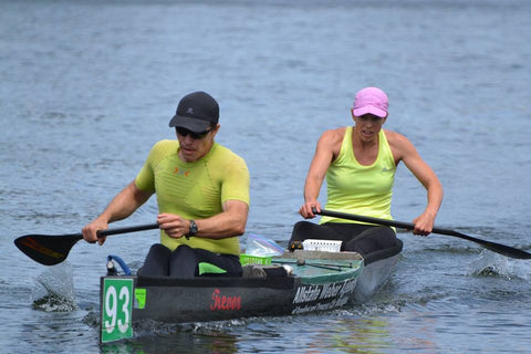 Au Sable Marathon Canoe Race Edith MacHattie Trevor Robinson 2016 Triple Crown photo by Cory Farthing